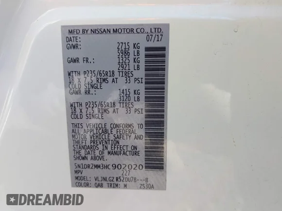 ✅ 2017 Nissan Pathfinder S • VIN: 5N1DR2MM3HC902020 • Лот: 43804856. Опубліковано раніше на IAAI з пробігом 73 573 миль. Безкоштовний доступ до архіву аукціонних продажів зі США та докладний звіт про історію автомобіля на DreamBid. Зображення 9.