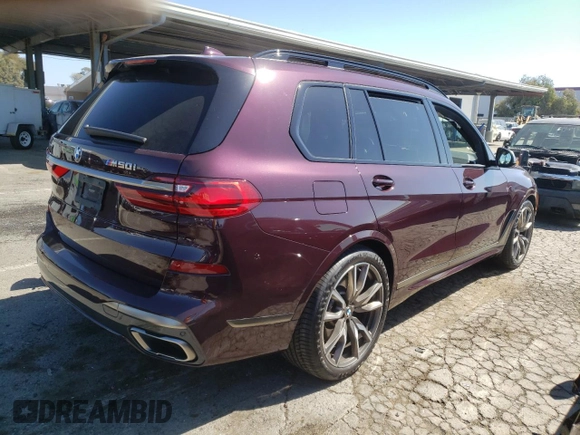 ✅ 2021 BMW X7 M50i • VIN: 5UXCX6C09M9G85299 • Лот: 61689322. Опубліковано раніше на Copart з пробігом 24 712 миль. Безкоштовний доступ до архіву аукціонних продажів зі США та докладний звіт про історію автомобіля на DreamBid. Зображення 4.