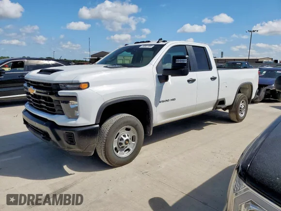 ✅ 2024 Chevrolet Silverado 2500HD Work Truck • VIN: 1GC2WLE71RF419757 • Lot: 68887985. Listed on Copart with 1,055 mi. Free auction sales archive from the USA and detailed vehicle history report at DreamBid. Image 1.