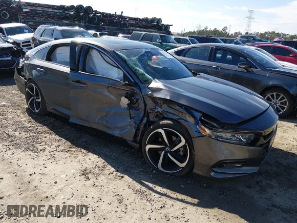 ✅ 2020 Honda Accord Sport • VIN: 1HGCV2F34LA013328 • Lot: 44071078. Listed on IAAI with 76,198 mi. Free auction sales archive from the USA and detailed vehicle history report at DreamBid. Image 1.