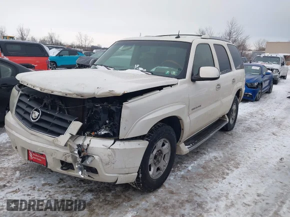 ✅ 2003 Cadillac Escalade • VIN: 1GYEK63N43R121148 • Lot: 44172482. Wystawiony na IAAI z przebiegiem 218 764 mil. Bezpłatny archiwum sprzedaży aukcyjnych z USA i szczegółowy raport historii pojazdu na DreamBid. Zdjęcie 2.