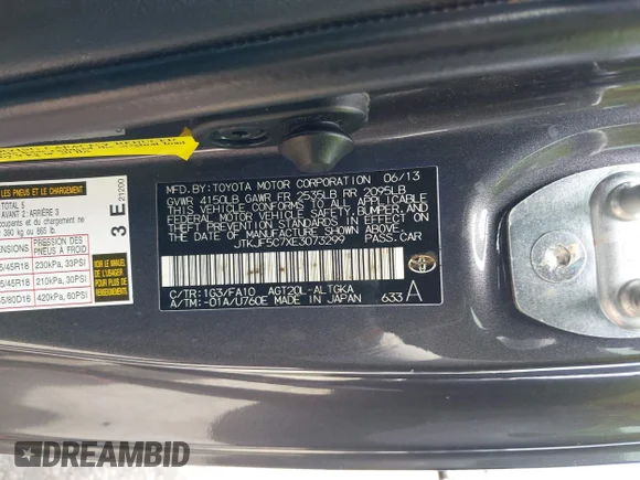 ✅ 2014 Scion tC • VIN: JTKJF5C7XE3073299 • Lot: 42425137. Wystawiony na IAAI z przebiegiem 168 599 mil. Bezpłatny archiwum sprzedaży aukcyjnych z USA i szczegółowy raport historii pojazdu na DreamBid. Zdjęcie 9.