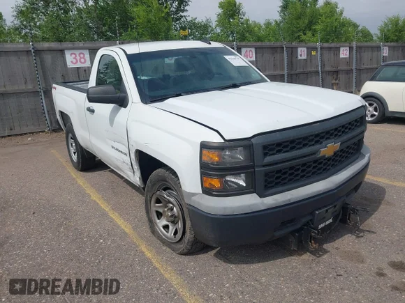 ✅ 2015 Chevrolet Silverado 1500 Work Truck • VIN: 1GCNKPEC9FZ438340 • Lot: 42568767. Listed on IAAI with 164,168 mi. Free auction sales archive from the USA and detailed vehicle history report at DreamBid. Image 1.