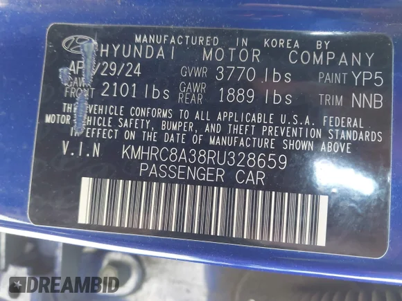 ✅ 2024 Hyundai Venue SEL • VIN: KMHRC8A38RU328659 • Lot: 44290074. Wystawiony na IAAI z przebiegiem 30 253 mil. Bezpłatny archiwum sprzedaży aukcyjnych z USA i szczegółowy raport historii pojazdu na DreamBid. Zdjęcie 9.