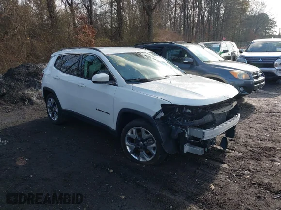 ✅ 2021 Jeep Compass Limited • VIN: 3C4NJCCB2MT573489 • Lot: 44061150. Listed on IAAI with 100,062 mi. Free auction sales archive from the USA and detailed vehicle history report at DreamBid. Image 1.