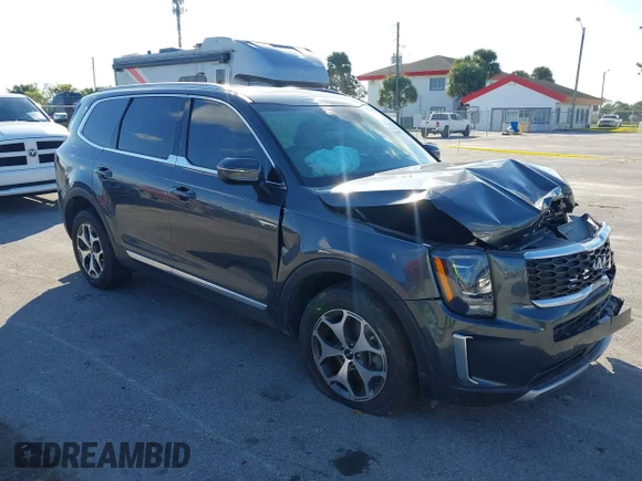 ✅ 2022 Kia Telluride EX • VIN: 5XYP34HCXNG240153 • Лот: 41149874. Опубликован ранее на IAAI с пробегом 27 486 миль. Бесплатный доступ к архиву аукционных продаж из США и подробный отчёт об истории автомобиля на DreamBid. Изображение 1.