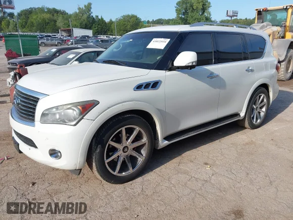 ✅ 2011 Infiniti QX56 7-passenger • VIN: JN8AZ2NFXB9502083 • Lot: 43022534. Listed on IAAI with 162,521 mi. Free auction sales archive from the USA and detailed vehicle history report at DreamBid. Image 2.