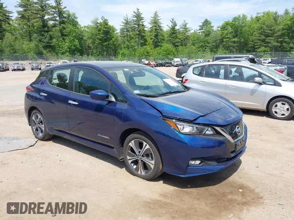 ✅ 2019 Nissan LEAF S Plus • VIN: 1N4BZ1CP8KC316735 • Лот: 45299400. Опубликован ранее на IAAI с пробегом 92 070 миль. Бесплатный доступ к архиву аукционных продаж из США и подробный отчёт об истории автомобиля на DreamBid. Изображение 1.