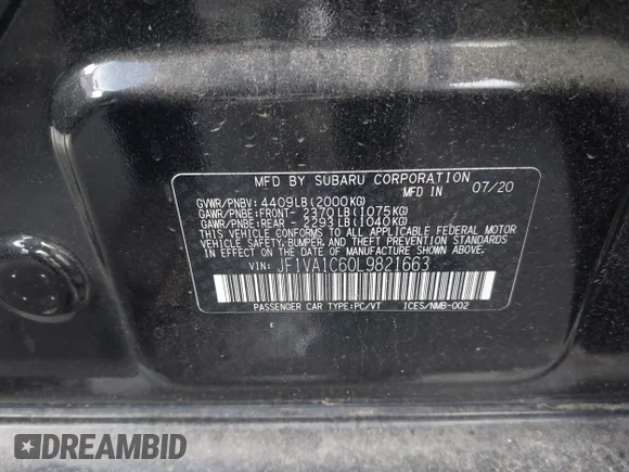 ✅ 2020 Subaru WRX Premium • VIN: JF1VA1C60L9821663 • Лот: 45247910. Опубліковано раніше на IAAI з пробігом 74 164 миль. Безкоштовний доступ до архіву аукціонних продажів зі США та докладний звіт про історію автомобіля на DreamBid. Зображення 9.
