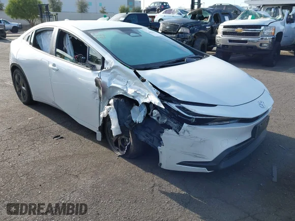 ✅ 2024 Toyota Prius LE • VIN: JTDACAAU4R3036479 • Лот: 44950095. Опубликован ранее на IAAI с пробегом 36 313 миль. Бесплатный доступ к архиву аукционных продаж из США и подробный отчёт об истории автомобиля на DreamBid. Изображение 1.