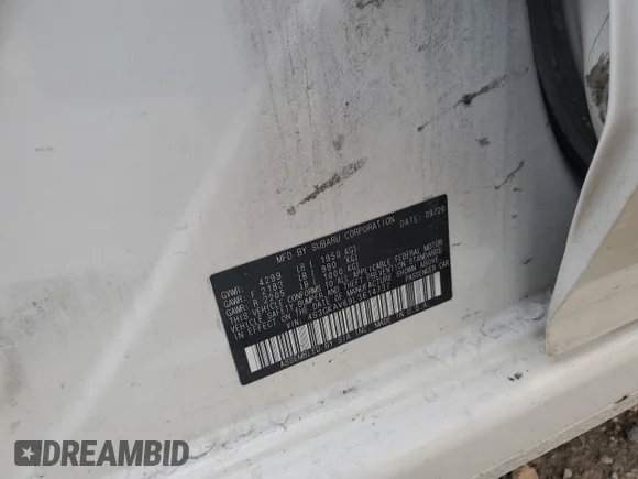 ✅ 2020 Subaru Impreza Premium • VIN: 4S3GKAV69L3614737 • Lot: 80242144. Wystawiony na Copart z przebiegiem 49 658 mil. Bezpłatny archiwum sprzedaży aukcyjnych z USA i szczegółowy raport historii pojazdu na DreamBid. Zdjęcie 12.